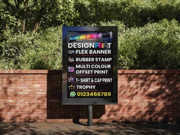 Editable Flex Printing Banner PSD Template (2.5x4 ft) – Easy to Customize