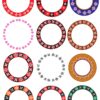 Sambalpuri border design patterns in vibrant colors, available as editable PSD and AI templates.