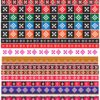 Sambalpuri border design patterns in vibrant colors, available as editable PSD and AI templates.