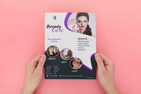Beauty Care Brochure PSD Template – Fully Editable & Professional Design
