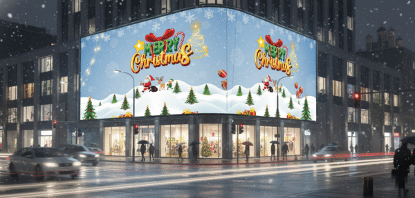 Christmas flex banner PSD template 6x3 high resolution festive design