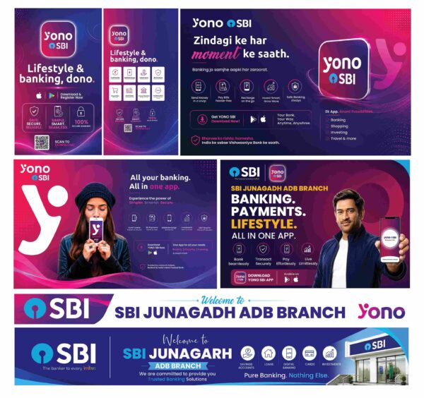 SBI YONO Design Master Pack – New Logo Editable Banking PSD Collection
